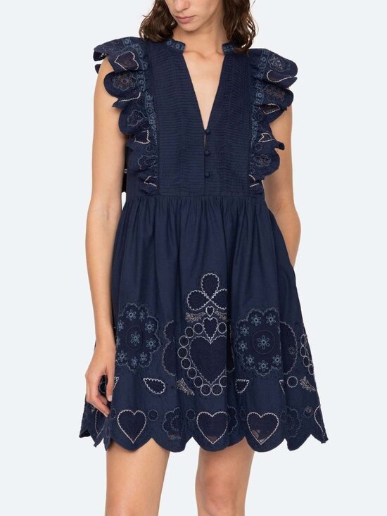 Sea New York Dresses & Skirts - Sea NY Jeanetta Eyelet Short Sleeve Dress Small